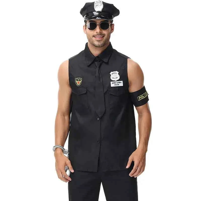 Halloween Adult Police Officer Policeman Costumes Cosplay For Polices Men Women Couples Masquerade Policess Fancy Dress