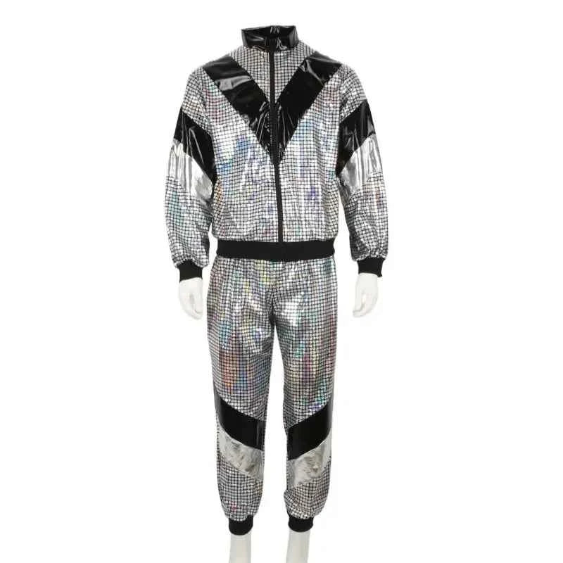 Adult 70s Hippie Disco Party Costume Vintage Hip Hop Hippie Cosplay Stage Performance Costume Men Women Halloween Party Outfits