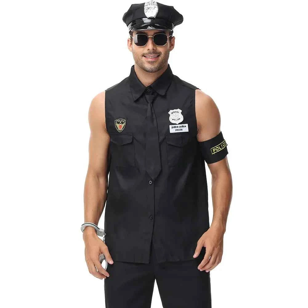 Halloween Adult Police Officer Policeman Costumes Cosplay For Polices Men Women Couples Masquerade Policess Fancy Dress