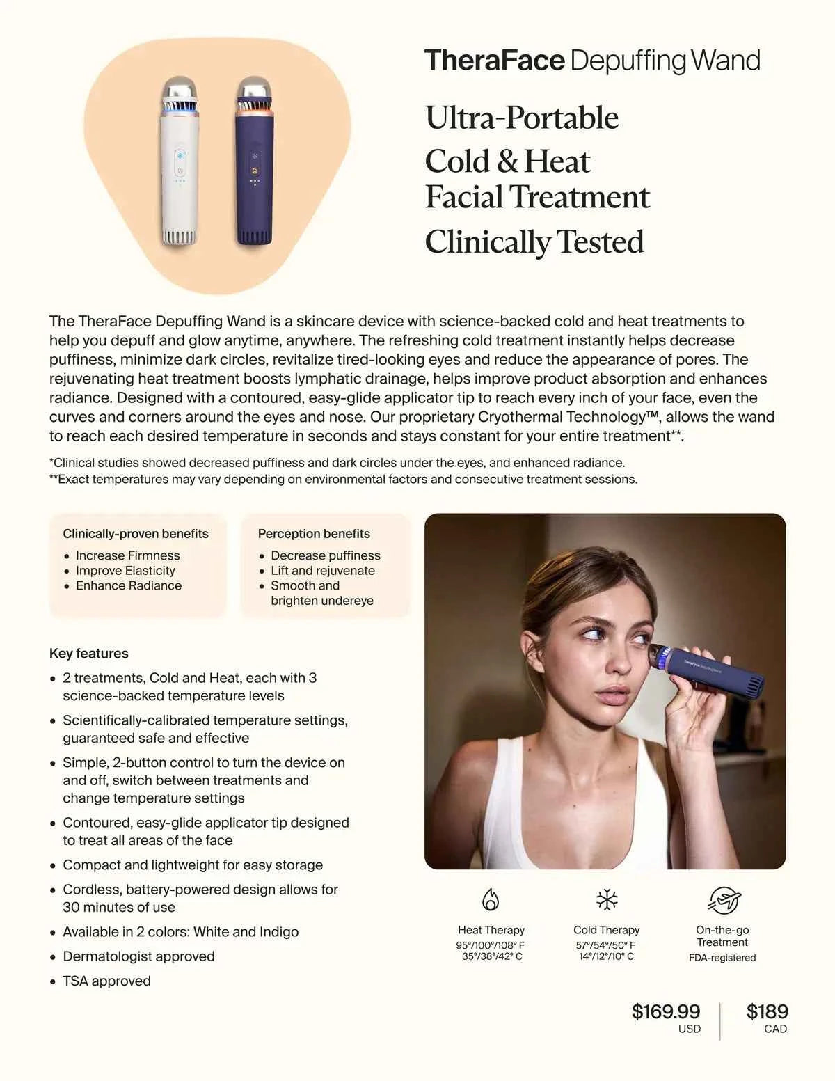 TheraFace Depuffing Wand - FDA Registered