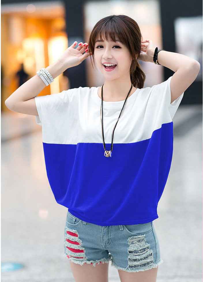 Loose-fitting Batwing Sleeve Shirt Women's Short Sleeve
