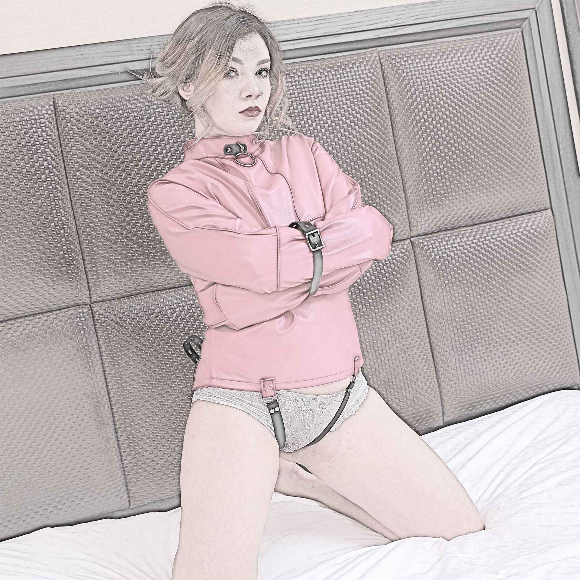 Pink Bondage straight jacket BDSM Adult Products Restraint