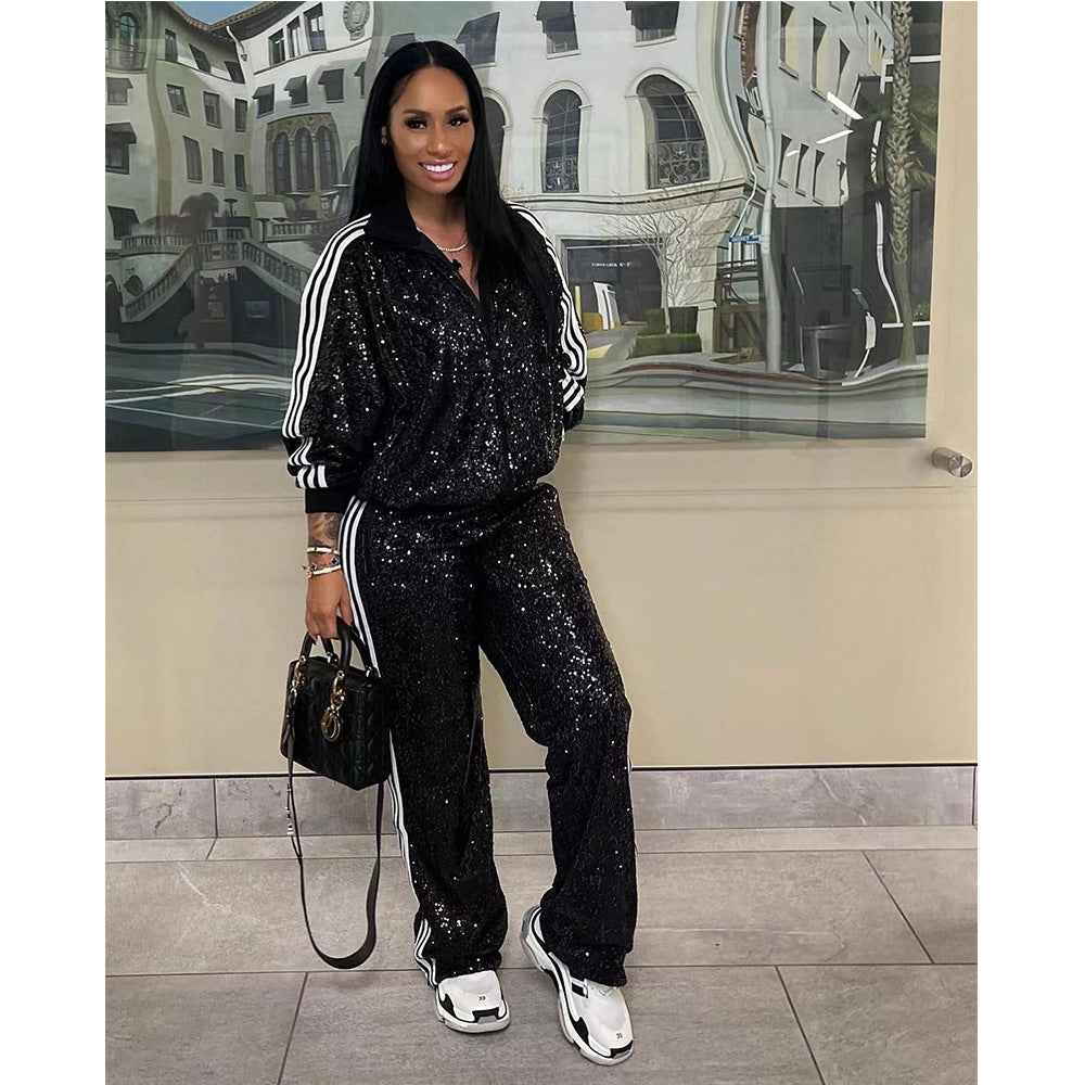 Sparkle Casual Jogging Suit