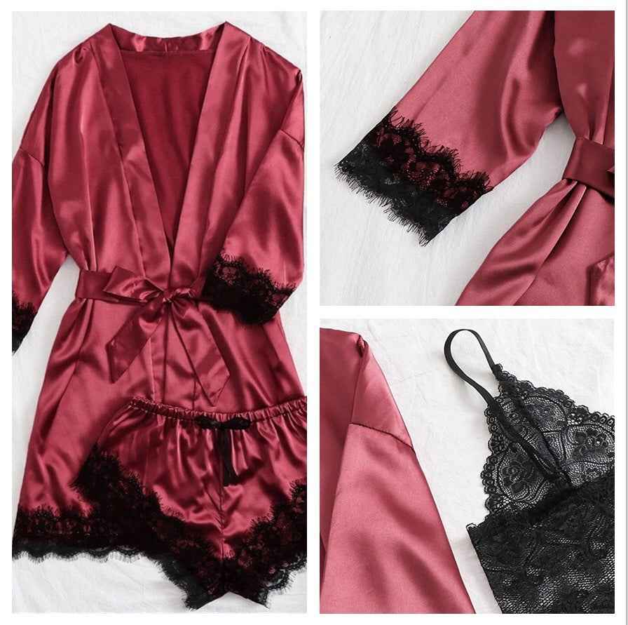 Ladies Pajamas Four-piece Set