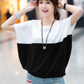 Loose-fitting Batwing Sleeve Shirt Women's Short Sleeve