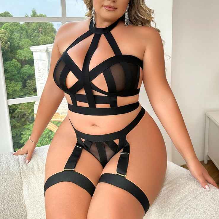 Plus size Woman bondage style Sexy Lingerie