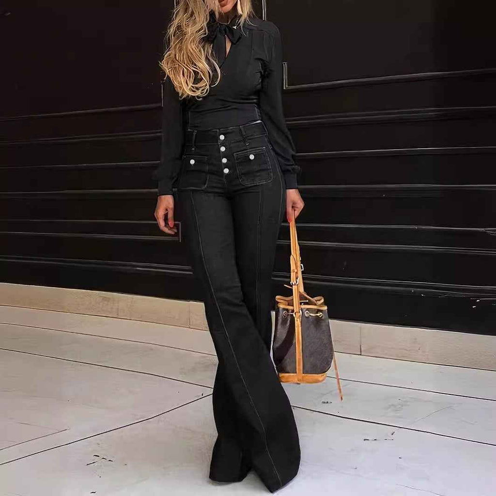 Women's Jeans High waisted Slimming Stretch Flared Pants