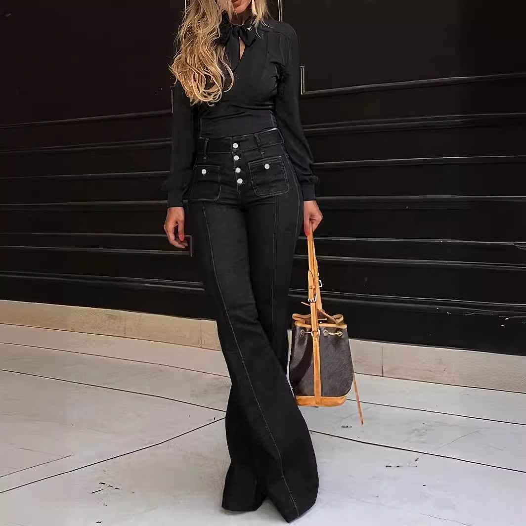 Women's Jeans High waisted Slimming Stretch Flared Pants
