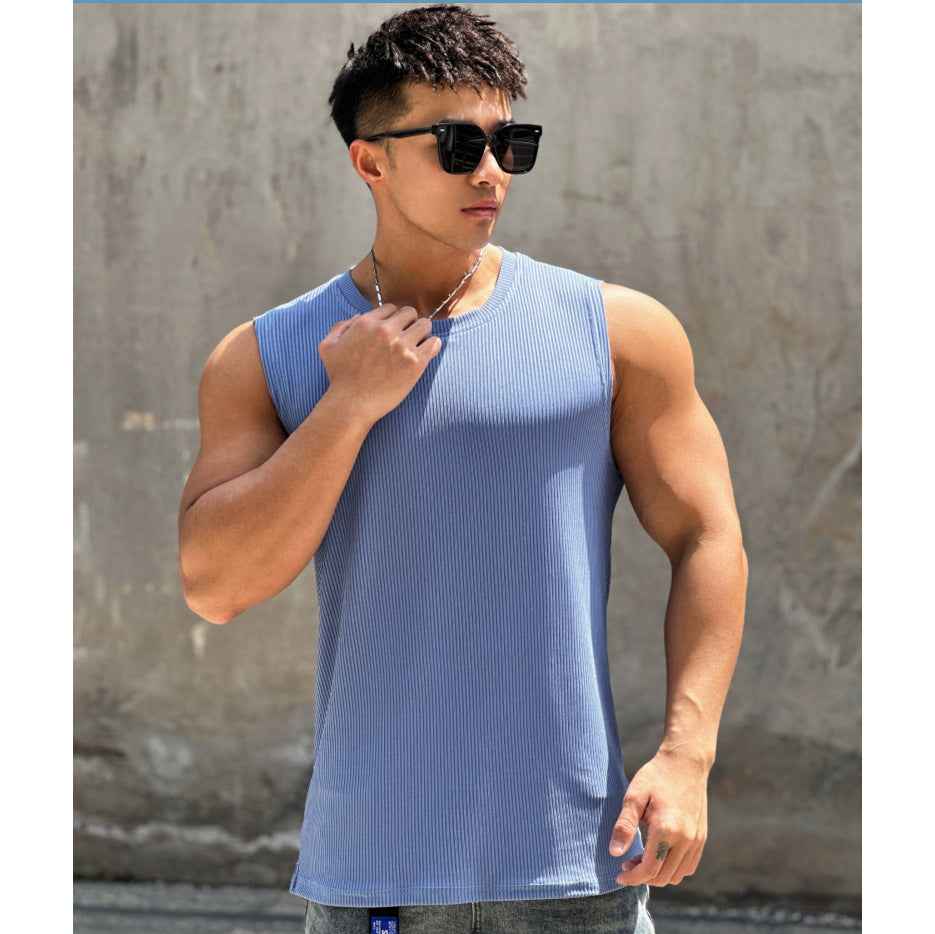 Workout Sleeveless Round Neck Quick-Dry, Breathable Muscle Shirt