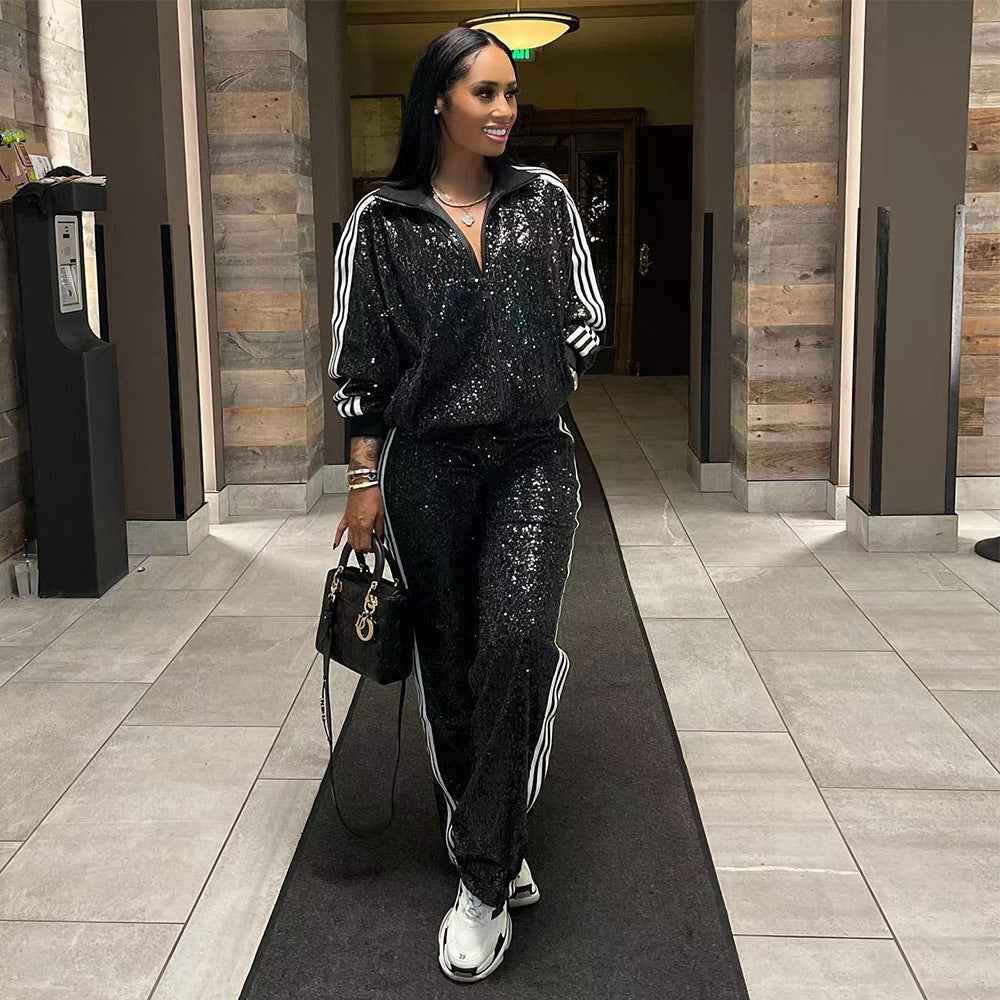 Sparkle Casual Jogging Suit