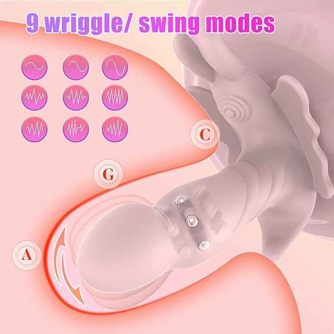 G Spot Wearable Butterfly Vibrator- Dildo With 9 Vibrating Wriggle Swing Modes Vibrating Panties Anal- Vibrator- With Remote Control Couples