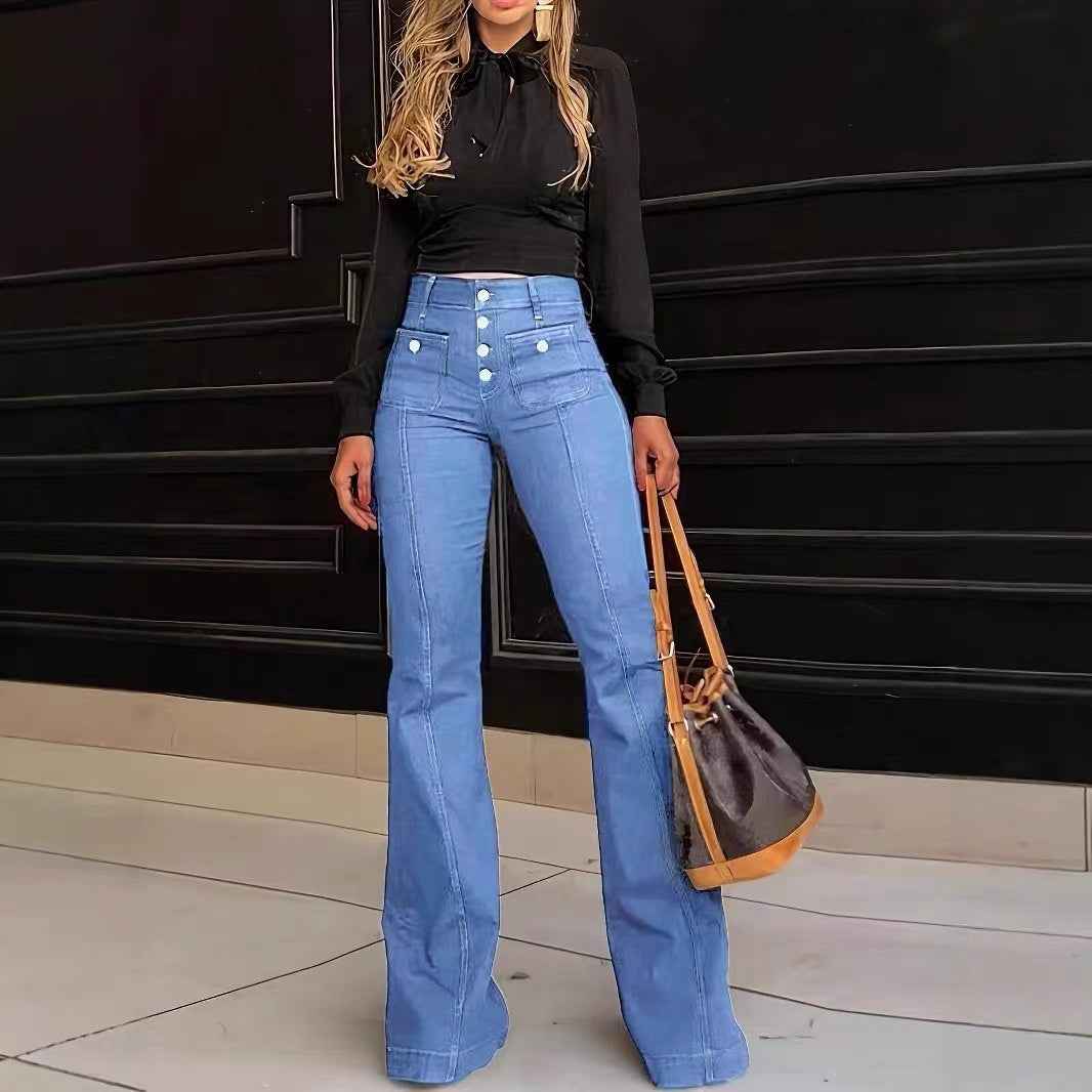 Women's Jeans High waisted Slimming Stretch Flared Pants