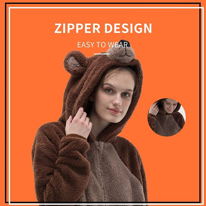 Men And Women Fashion Bear Pajamas