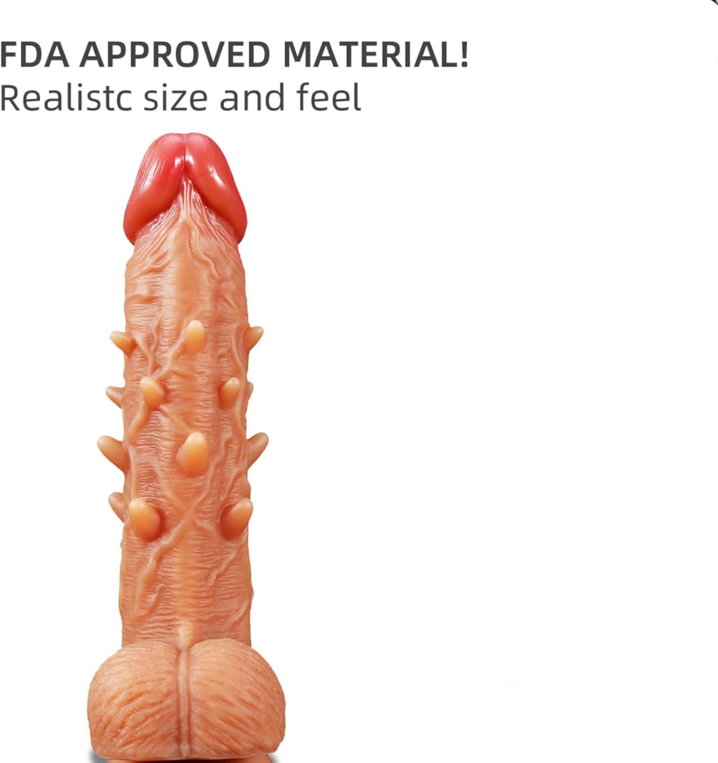 Popular Choice - 1 dildo Cover With Vibration Function, Flesh colored, Super Soft For Couples - Unapologetic angel LLC