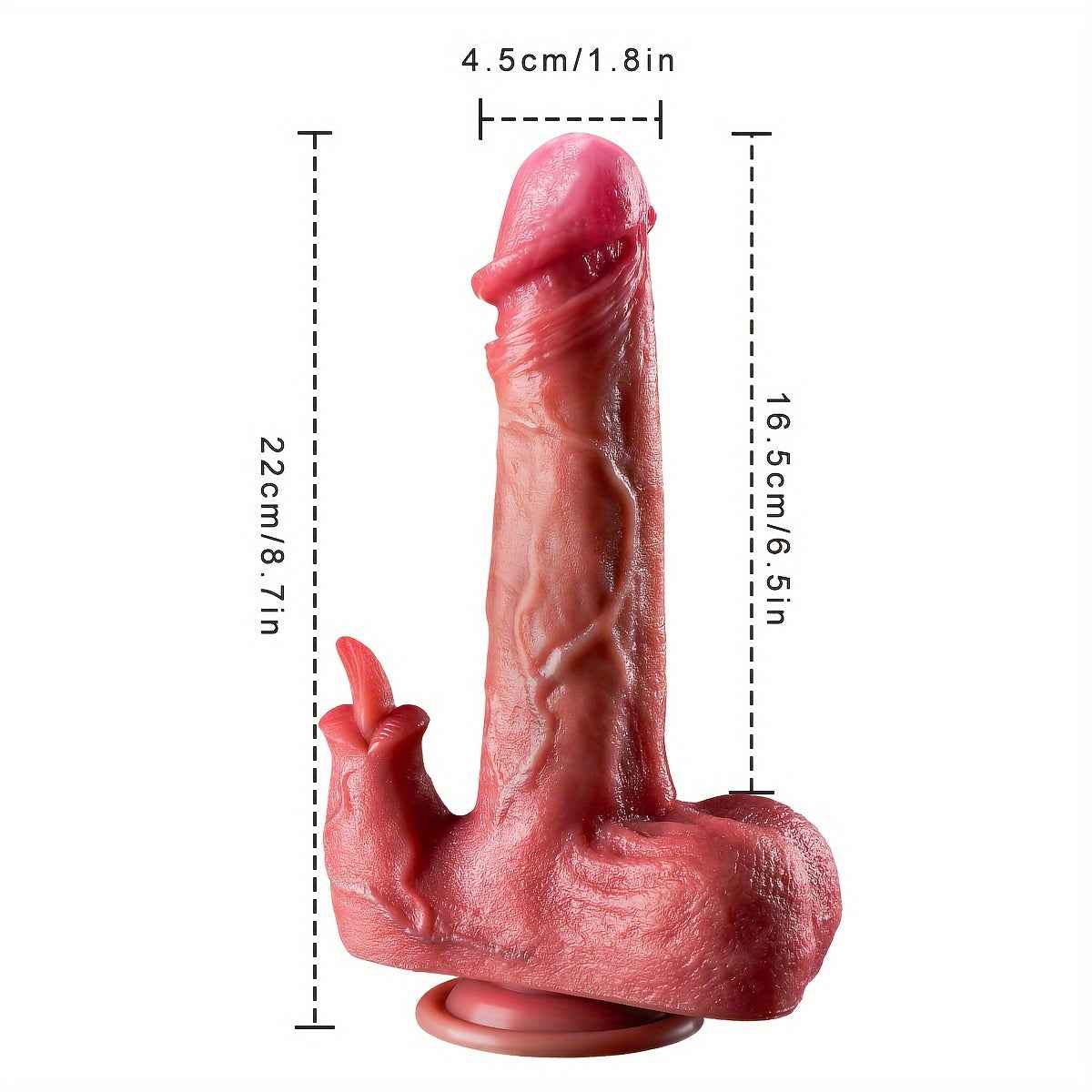 Realistic Thrusting Dildo Licking Vibrator, 9 Thrusting & Heating Licking Modes For G-spot Stimulation