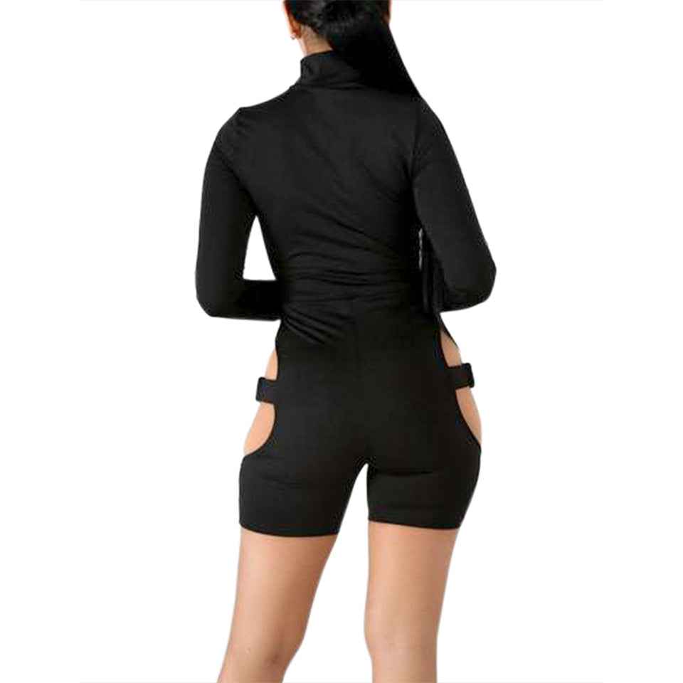 Women's Shorts Long-sleeved Jumpsuit